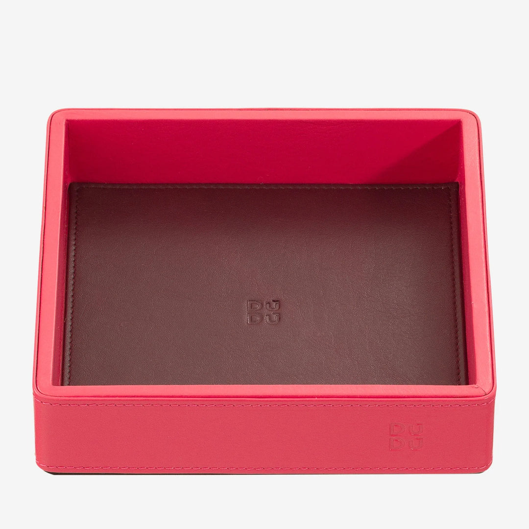DUDU Svuotatasche in Pelle Colorato di Design da Ingresso Porta Oggetti, 14x14cm, con Scatola Regalo