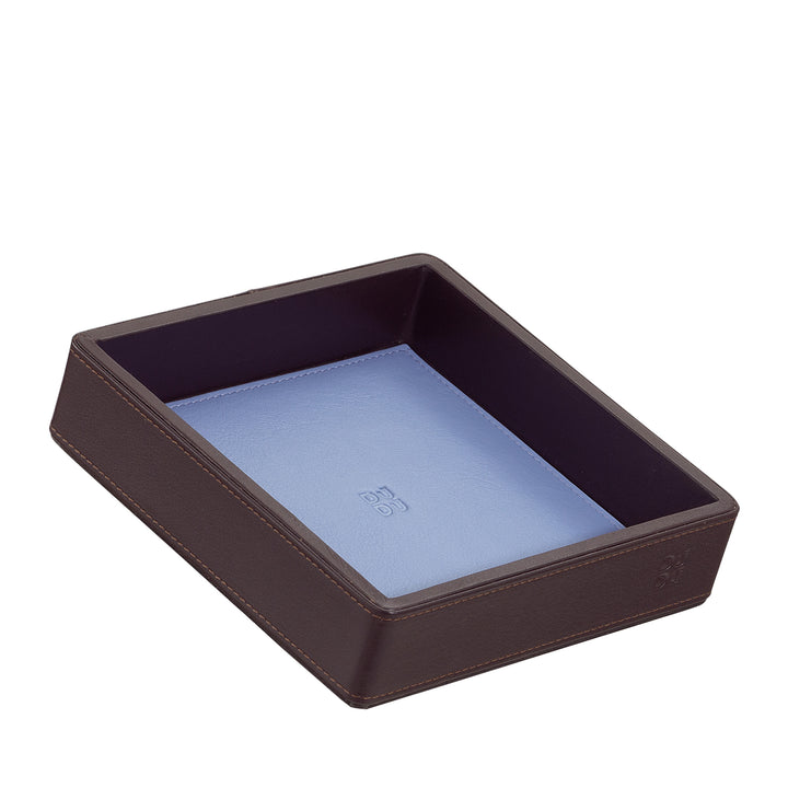 DUDU Svuotatasche in Pelle Colorato di Design da Ingresso Porta Oggetti, 14x14cm, con Scatola Regalo