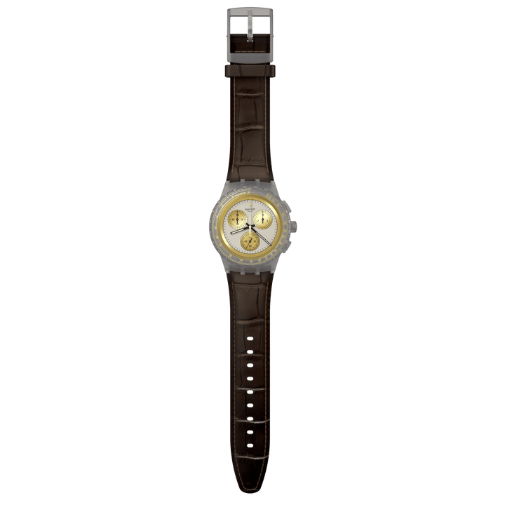 Swatch orologio GOLDEN RADIANCE Originals Chrono 42mm SUSM100 - Capodagli 1937