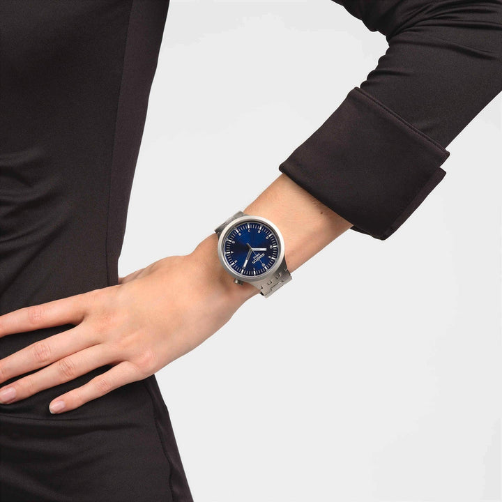 Swatch orologio INDIGO HOUR Originals Irony Big Bold 47mm SB07S102G - Capodagli 1937