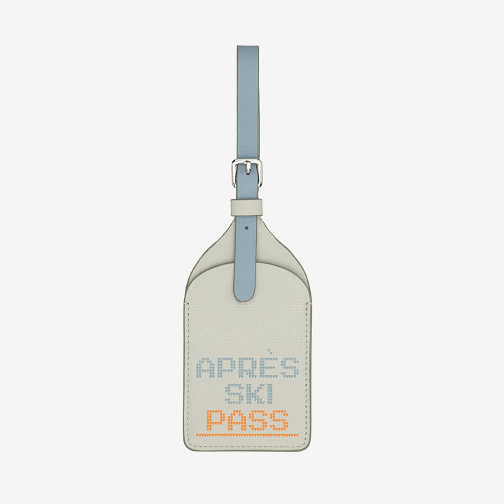DUDU Etichetta Portanome, Tag per Valigia in Vera Pelle Apres Ski, Tag da Bagaglio da Viaggio, Targhetta Porta Indirizzo Anti Smarrimento