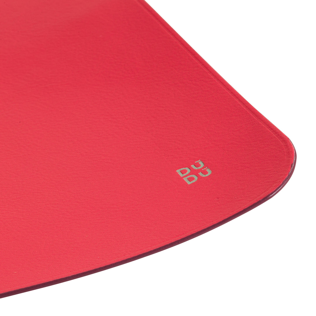 DUDU Tappetino per Mouse Morbido in Pelle, Sottile, di Design, 25x22 cm, Antiscivolo, Mouse Pad da Scrivania, Colorato
