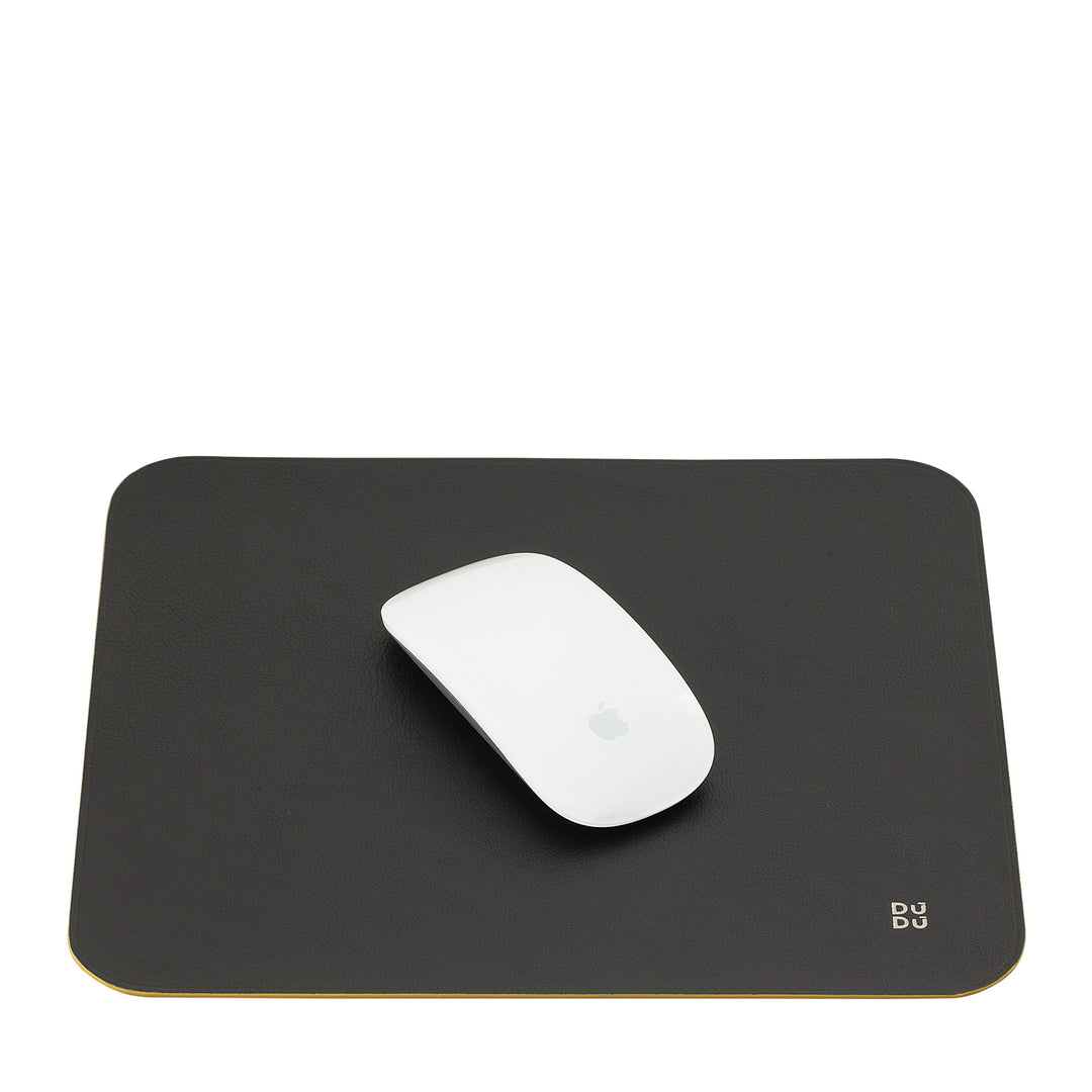 DUDU Tappetino per Mouse Morbido in Pelle, Sottile, di Design, 25x22 cm, Antiscivolo, Mouse Pad da Scrivania, Colorato