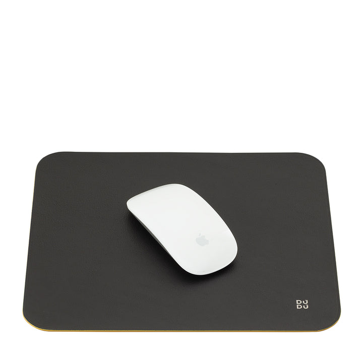 DUDU Tappetino per Mouse Morbido in Pelle, Sottile, di Design, 25x22 cm, Antiscivolo, Mouse Pad da Scrivania, Colorato