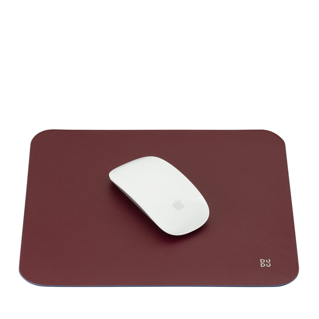 DUDU Tappetino per Mouse Morbido in Pelle, Sottile, di Design, 25x22 cm, Antiscivolo, Mouse Pad da Scrivania, Colorato