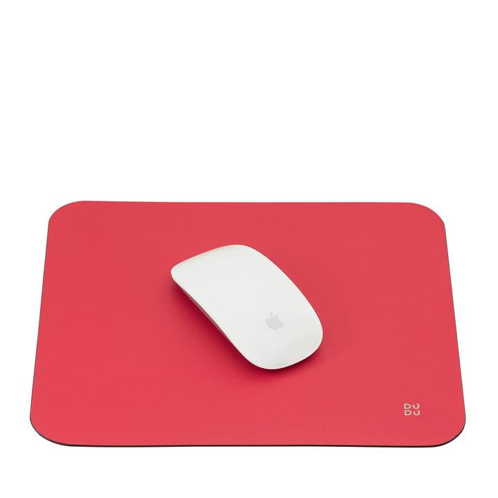 DUDU Tappetino per Mouse Morbido in Pelle, Sottile, di Design, 25x22 cm, Antiscivolo, Mouse Pad da Scrivania, Colorato