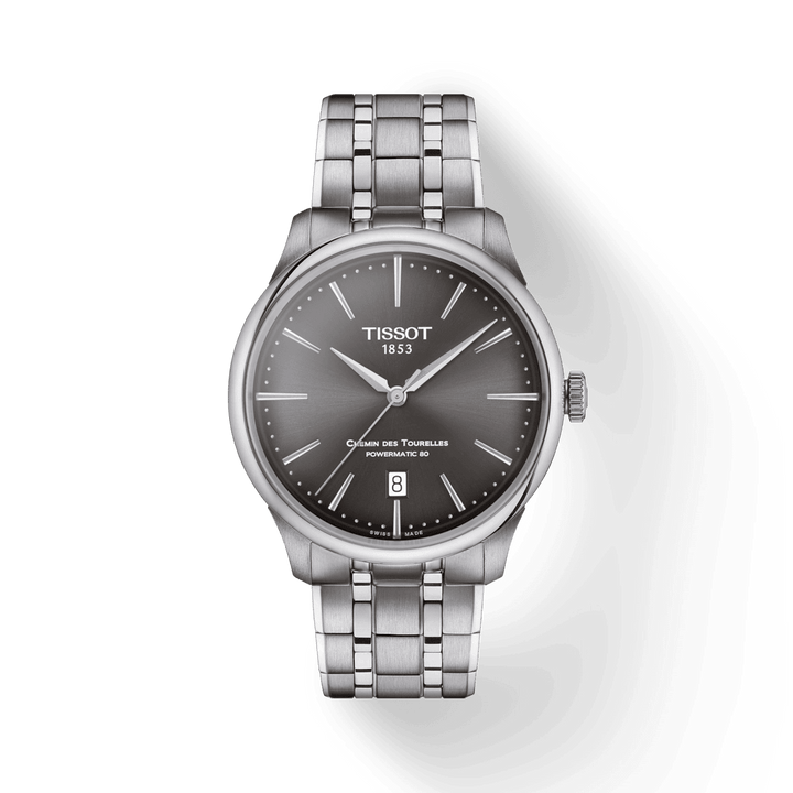 Tissot orologio Chemin Des Tourelles Powermatic 80 39mm antracite automatico acciaio T139.807.11.061.00 - Capodagli 1937
