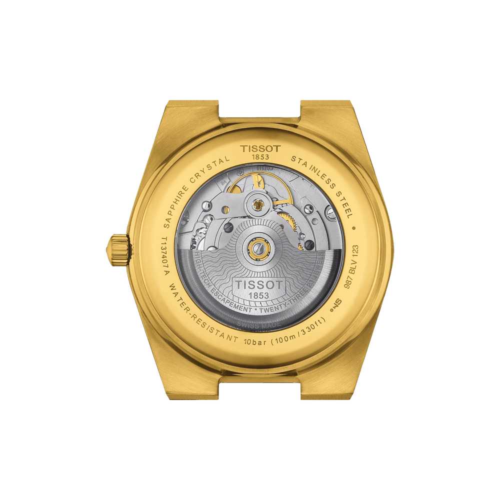Tissot orologio PRX Powermatic 80 40mm champagne automatico acciaio finitura PVD oro giallo T137.407.33.021.00 - Capodagli 1937