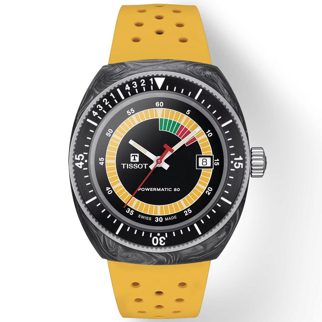 Tissot orologio Sideral S Powermatic 80 41mm nero automatico acciaio e carbonio T145.407.97.057.00 - Capodagli 1937