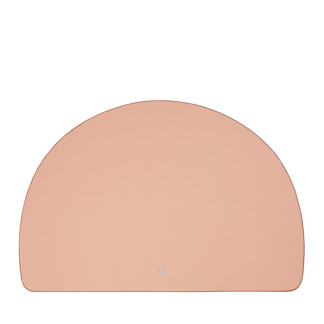 DUDU Tovaglietta Americana in Pelle, Tovagliette da Colazione Pranzo, Bifacciale Double Face, Antiscivolo, Mezzaluna 44x30 cm, Bicolore