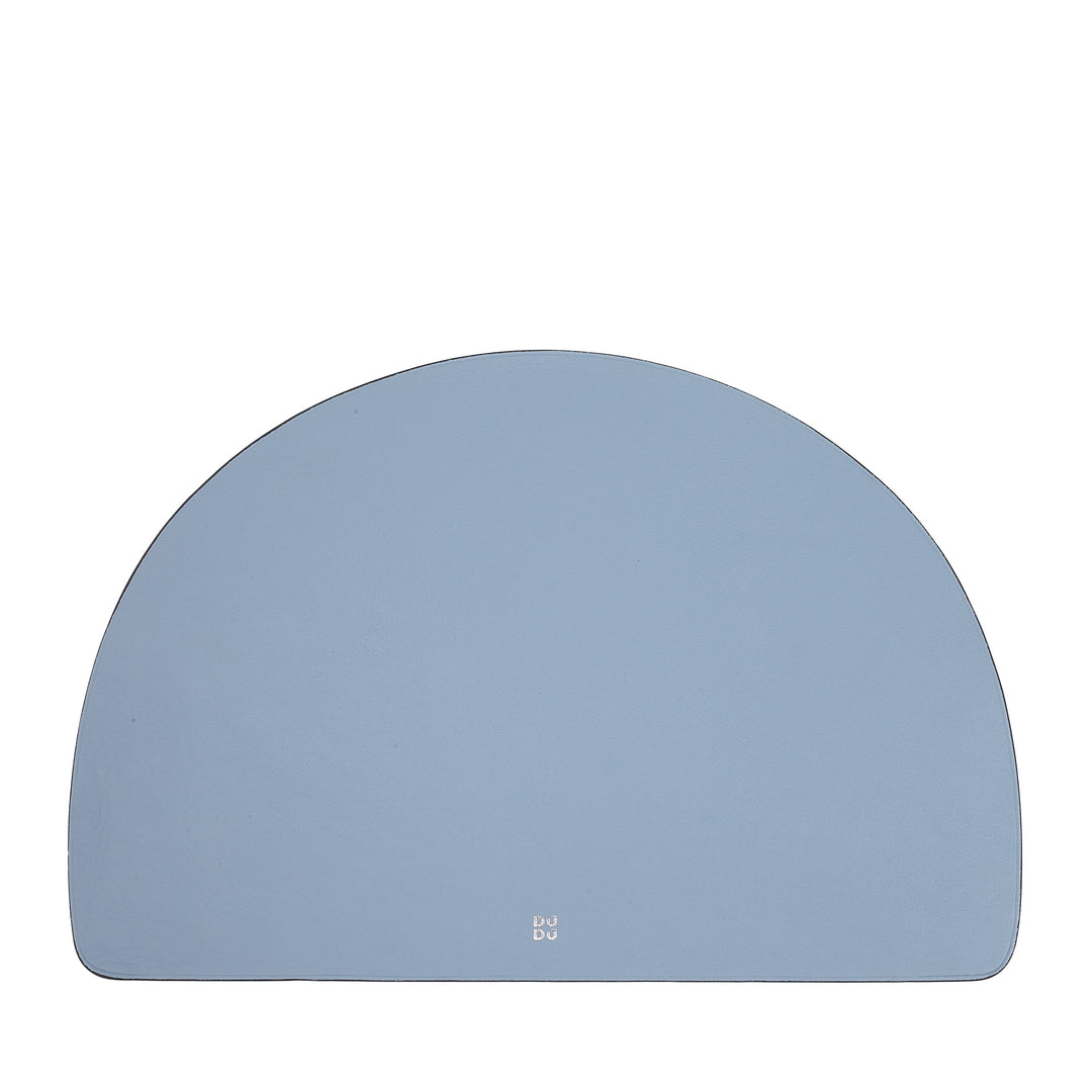 DUDU Tovaglietta Americana in Pelle, Tovagliette da Colazione Pranzo, Bifacciale Double Face, Antiscivolo, Mezzaluna 44x30 cm, Bicolore