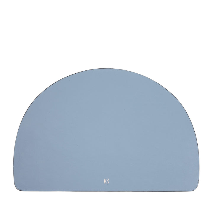 DUDU Tovaglietta Americana in Pelle, Tovagliette da Colazione Pranzo, Bifacciale Double Face, Antiscivolo, Mezzaluna 44x30 cm, Bicolore