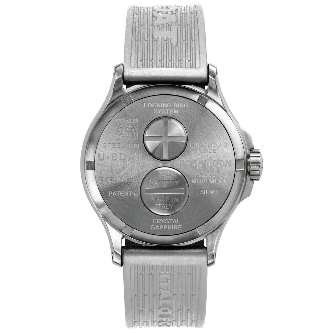 U-BOAT orologio Darkmoon Wh Black SS 44mm bianco quarzo acciaio 9542 - Capodagli 1937