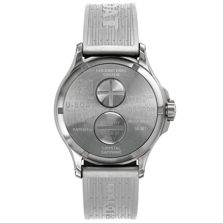 U-BOAT orologio Darkmoon Wh Black SS 44mm bianco quarzo acciaio 9542 - Capodagli 1937