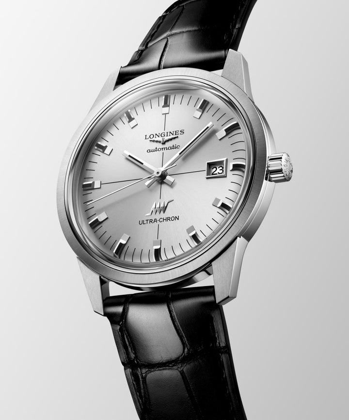 Longines orologio Ultra-Chron Classic 40mm argento automatico acciaio L2.937.4.72.2