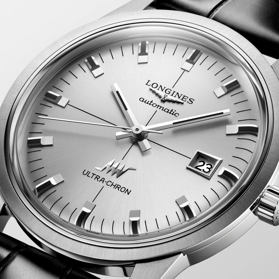 Longines orologio Ultra-Chron Classic 40mm argento automatico acciaio L2.937.4.72.2