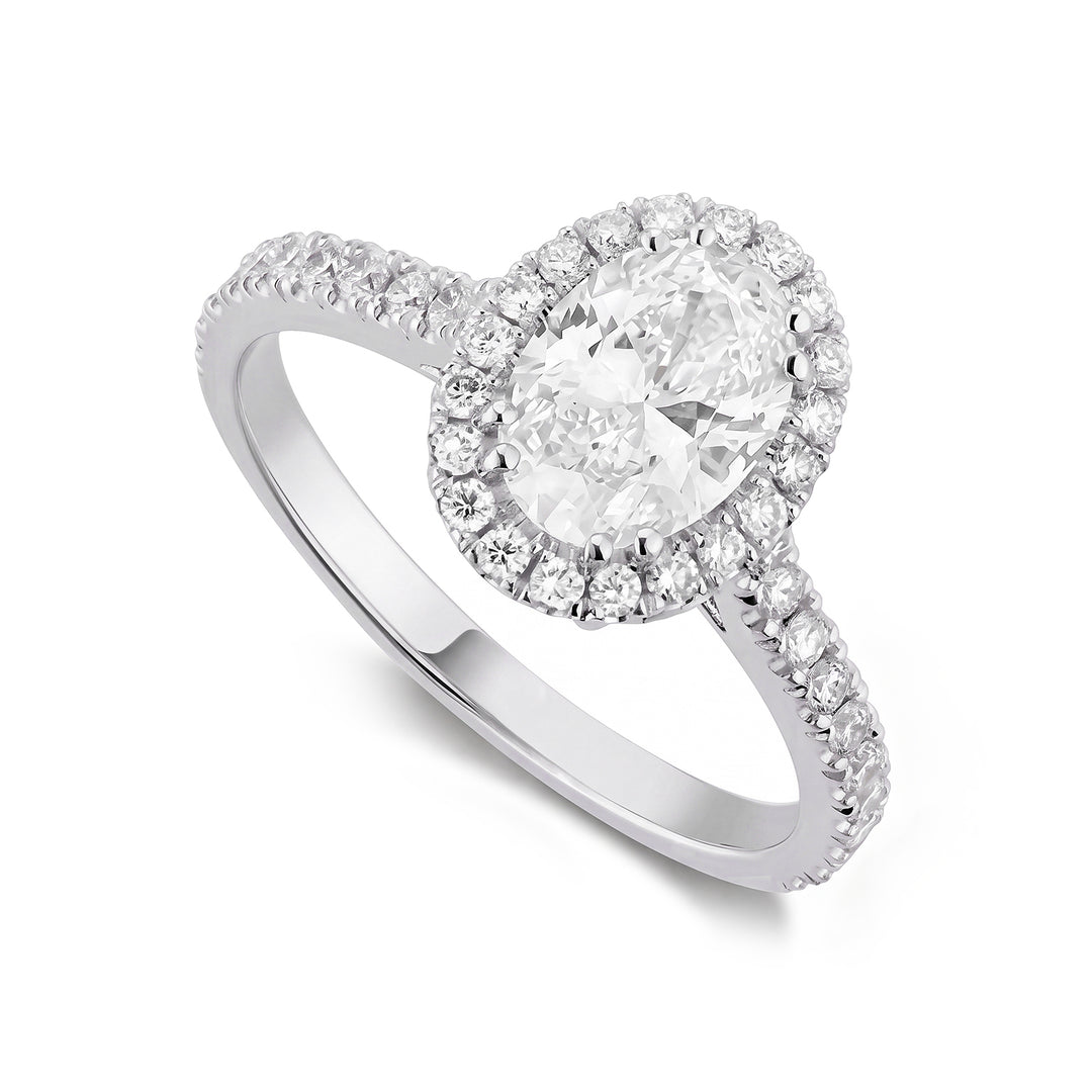 X-Diamond an 18kt lab g.d. ct. 2,19 tot, ovale cen ct. 1,82, contorno e gambo incassati ct. 0,37 XXDAPU103O4OVBI219