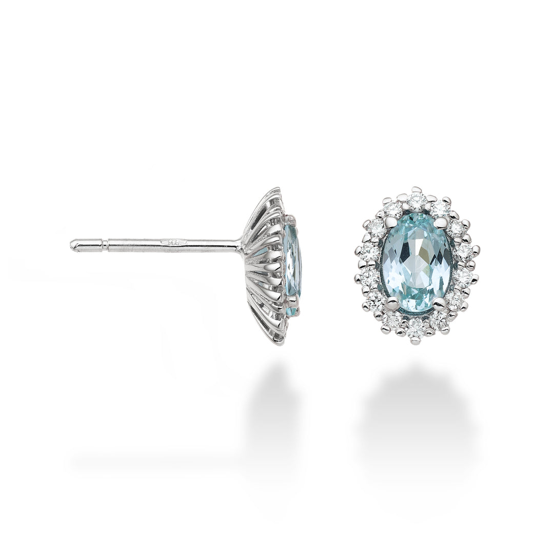Nihama or 18k tormalina paraiba ovale 6x4 ct.1,40 diam. ct.0,26 NO5068O4PAR