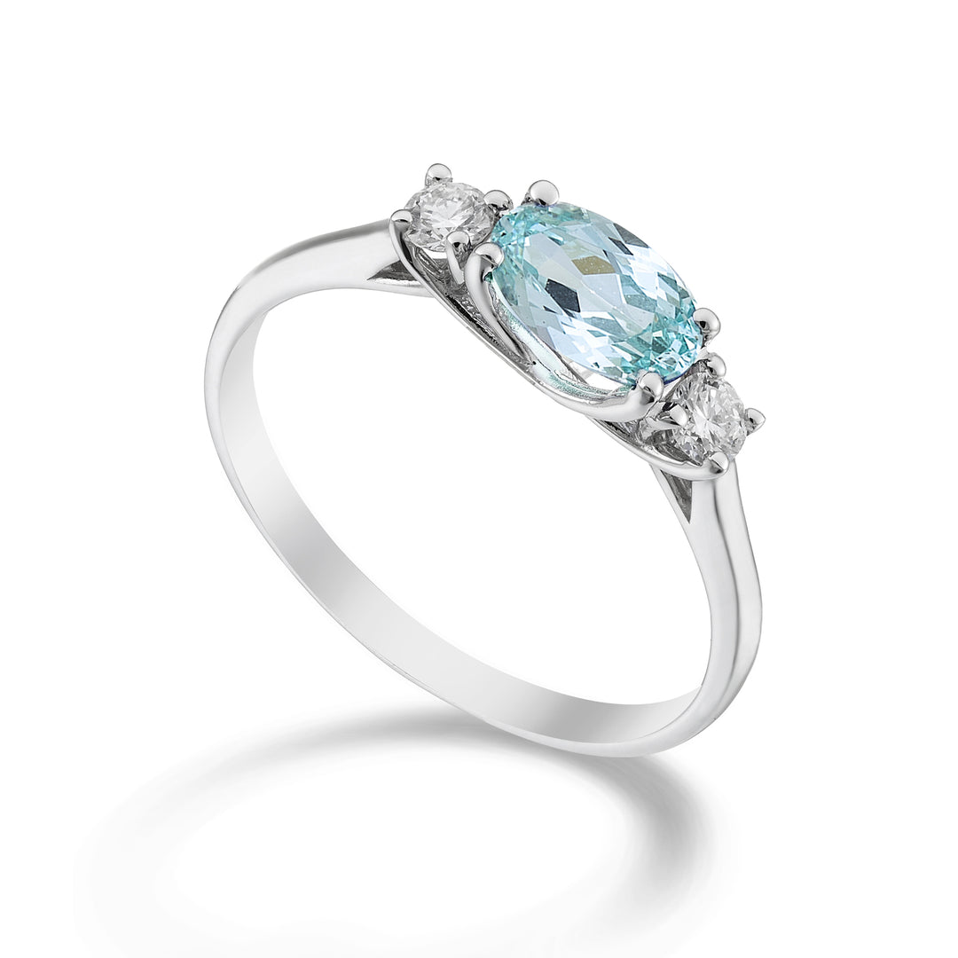 Mikiko an 18k tormalina paraiba ovale 7x5 ct.0,80 dia ct.0,16 MA5113O4PAR