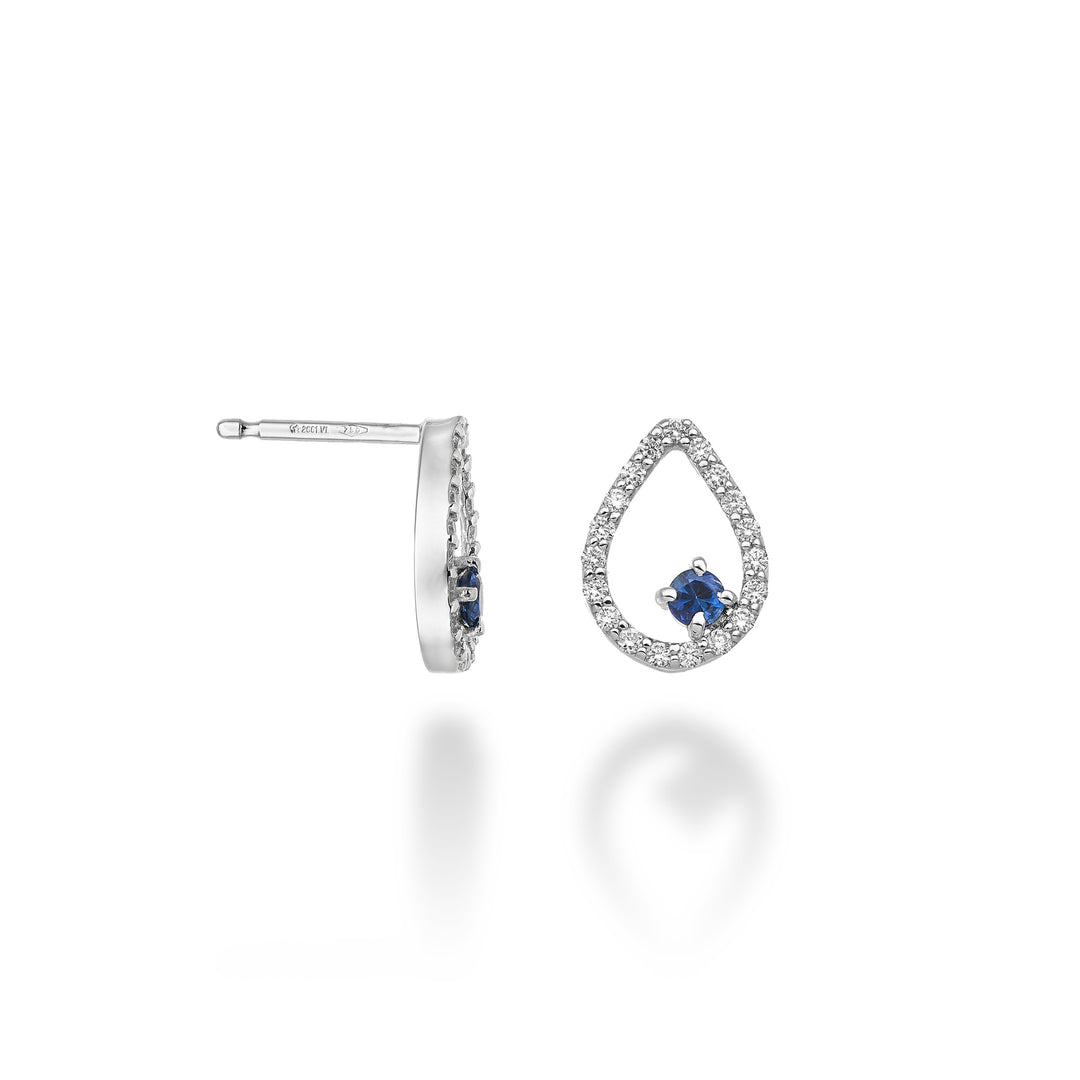 World Diamond Group or 18k "goccia" zaffiro n. ct. 0,22 dia ct. 0,28 GO5139O4ZFN050