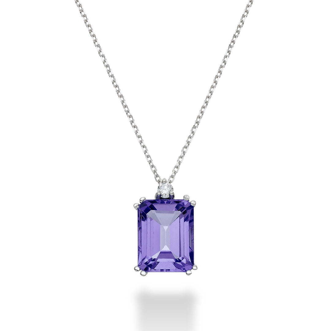 Nihama cl 18k ametista ottagonale 7x9 ct.2,00 diam. ct.0,04 NPCL090DIAMET4O4