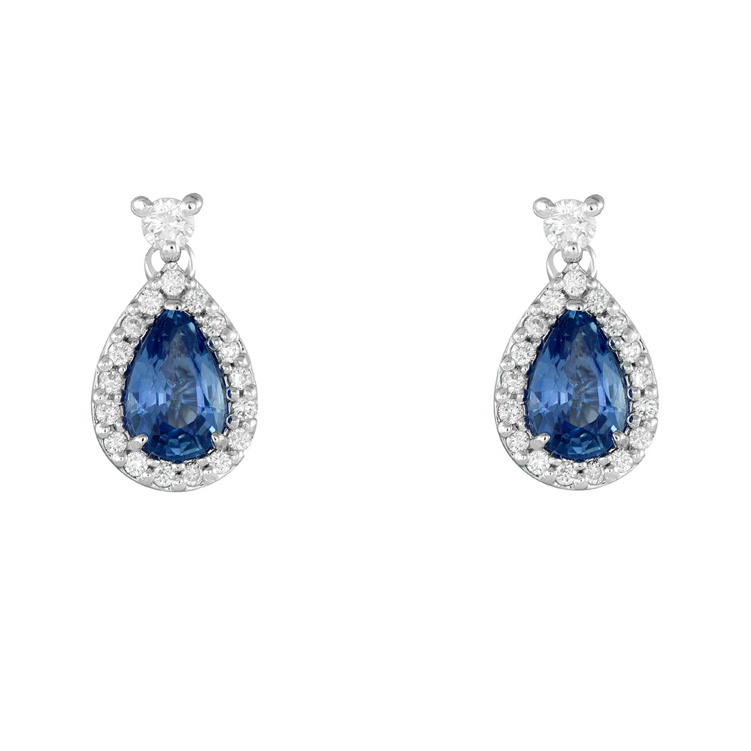 Golay orecchini zaffiro a goccia 7x5 e diamanti OCL032DIZB-21193110119