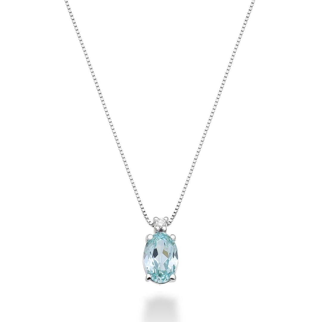 Nihama cl 18k tormalina paraiba ovale 7x5 ct.0,80 diam. ct.0,015 ND5035O4PAR