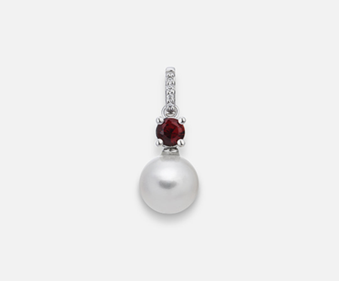 Mikiko pe 18k fw 7,5/8 granato tondo mm3,5 ct.0,22 dia ct.0,015 MP0400O4FABI075