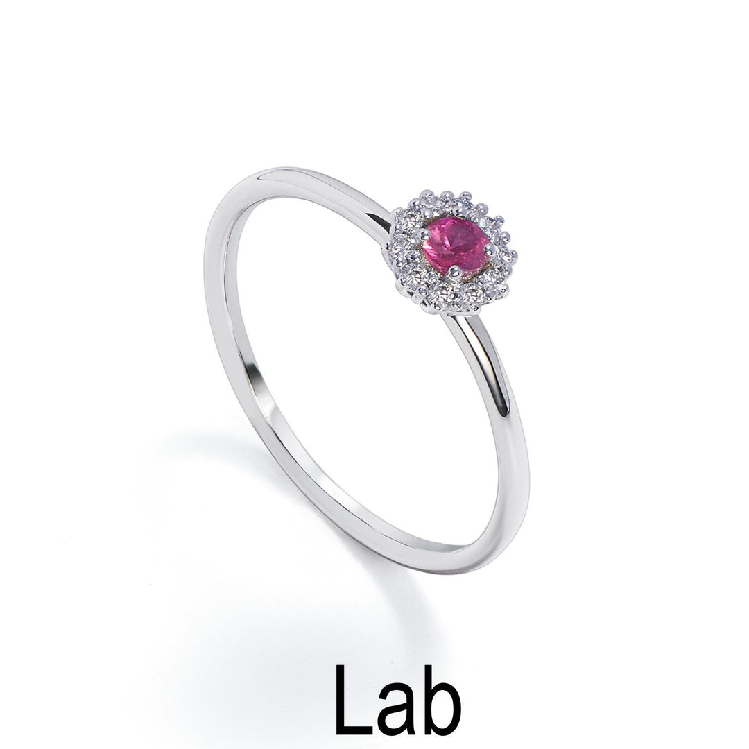Mikiko an 18k rubino lab ct.0,12 diam. ct.0,07 mis.2 MA5140O4RBL012