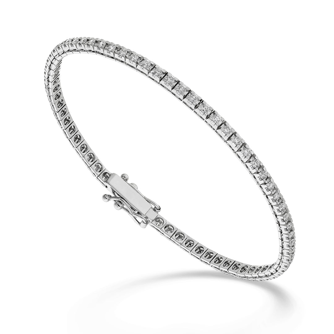 World Diamond Group bracciale tennis castone a piramide mm 320 17,5cm BTQ069DI240-175-25034110146