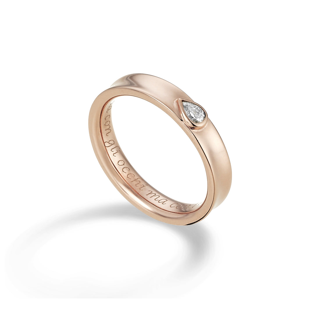 Golay an 18k fede media con goccia ct.0,10 GAFEDE11DIO3.010
