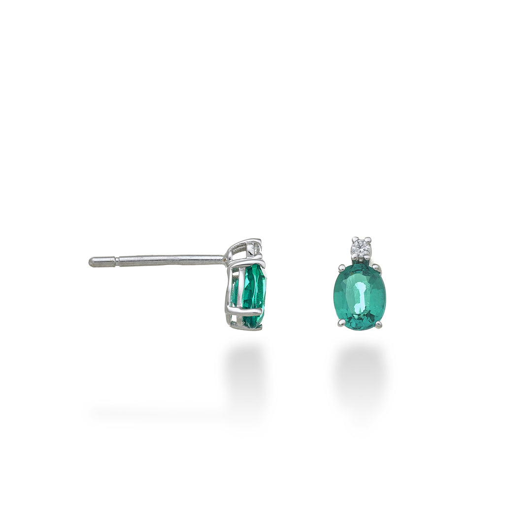 Nihama or 9k smeraldo ovale 5x4 ct.0,60 diam. ct.0,02 NO5163R4BE