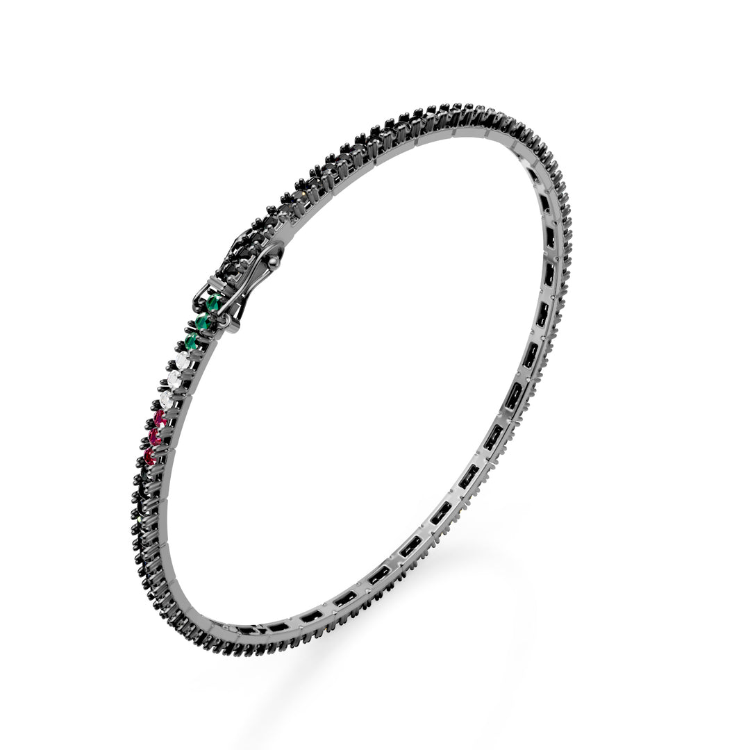 Golay bracciale segmentato diamanti black bandiera ita BTL577BKIT0014-195-24317110074