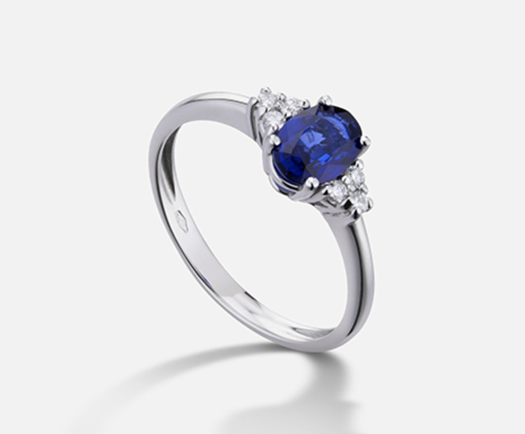 Mikiko an 18k zaffiro n. ovale 7x5 ct.1,05 dia ct.0,09 MA5112O4ZFN105