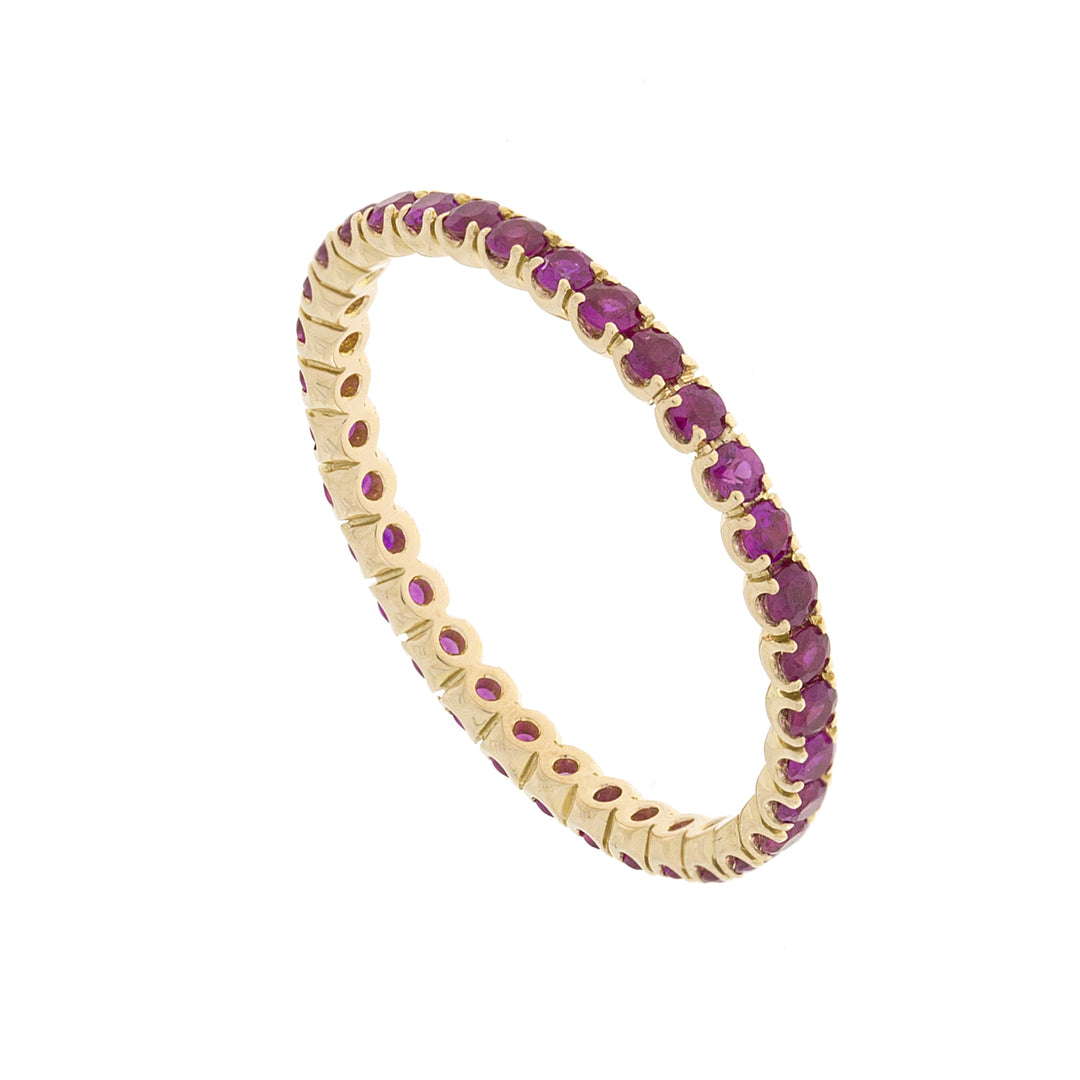 Golay anello girodito lineare con rubini AFP1199RU-21161110051