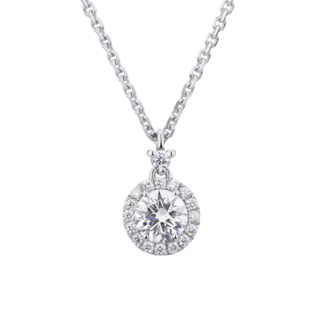 World Diamond Group collana con diamante centrale ct 0,10 e contorno PCT008DI10PT-25167110098