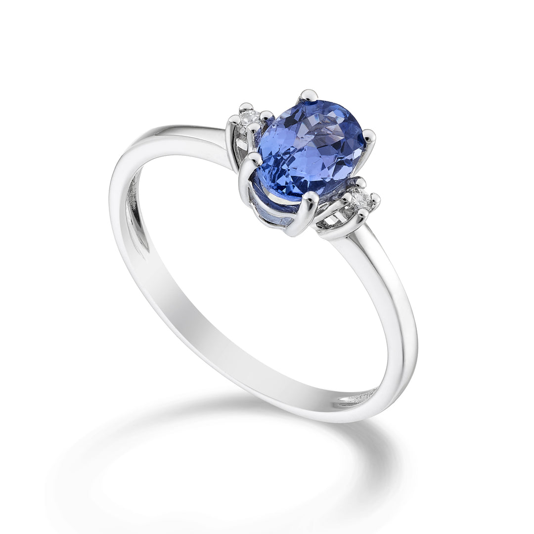 Nihama an 9k tanzanite n. ovale 7x5 ct.0,60 diam. ct.0,03 NA5073R4TZN