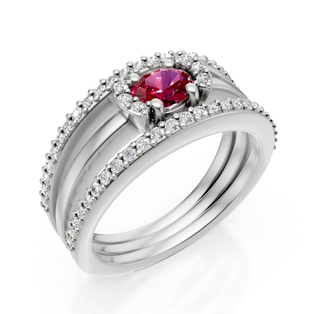 Golay anello due file pave&