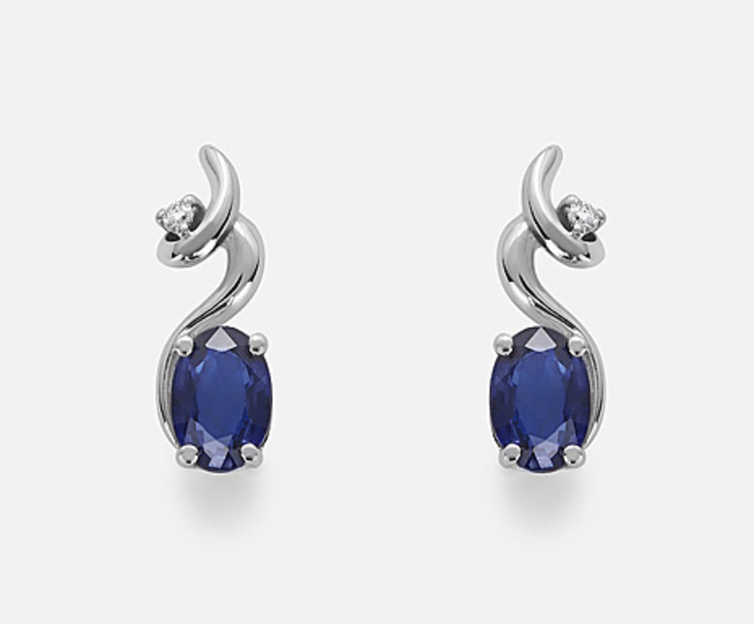 Mikiko or 18k zaffiro n. ovale 6x4 ct.1,24 diam. ct.0,02 MO5013O4ZFN124