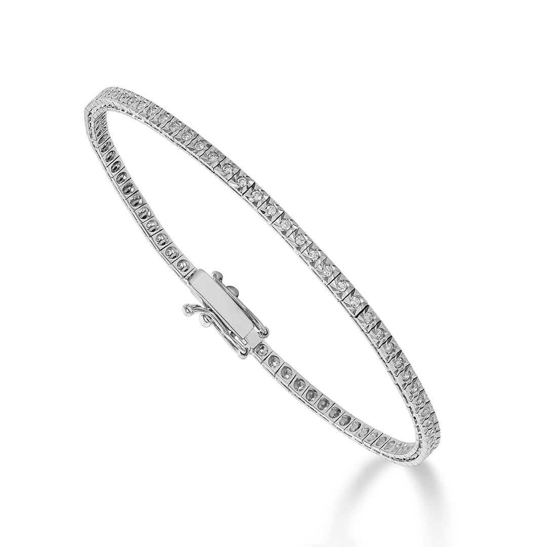 World Diamond Group bracciale tennis castone a stella nuovo ct. 0,55 BTQ040050WDI1-22245110041