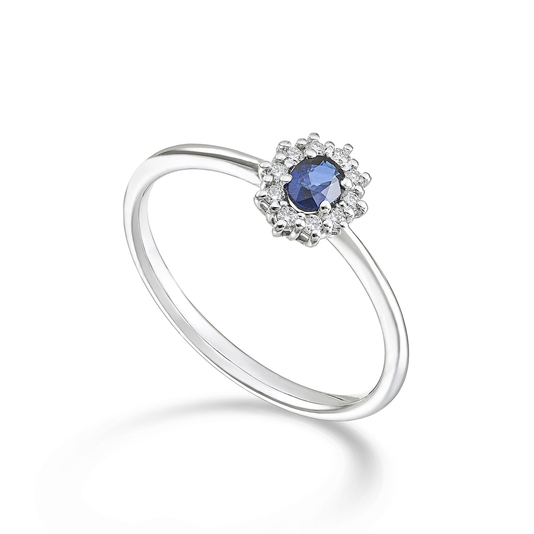 Nihama an 9k zaffiro ovale 4x3 ct.0,20 diam. ct.0,08 NA5166R4ZFD