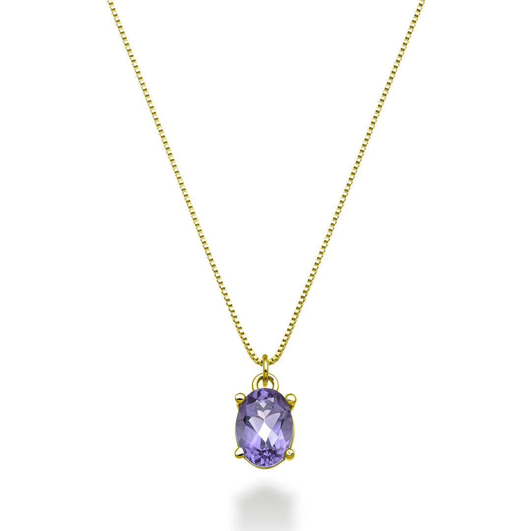 Nihama cl 18k ametista ovale 7x5 ct.0,60 oro giallo ND5141O1AMET