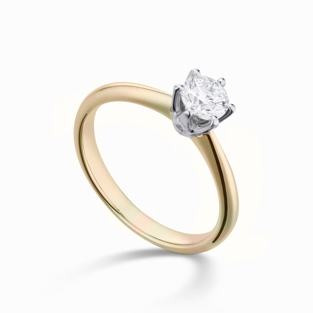 Nihama an 18kt lab g.d. ct.1,00 gambo giallo-castone bianco NXD00AN007O7BI100