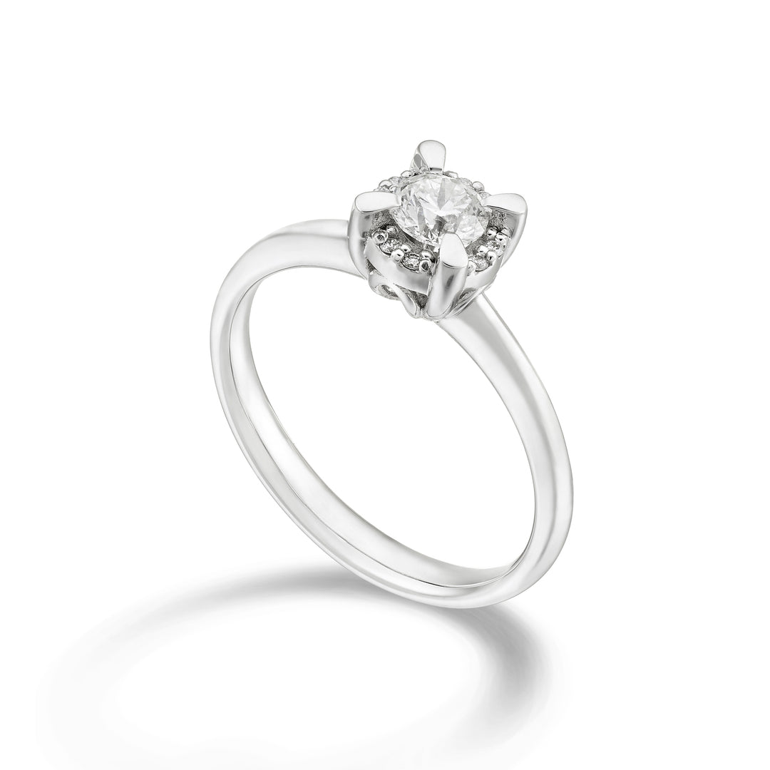 World Diamond Group anello solitario diam tra le griffe, cen. 0,19ct ASLC421DI19-24088110060