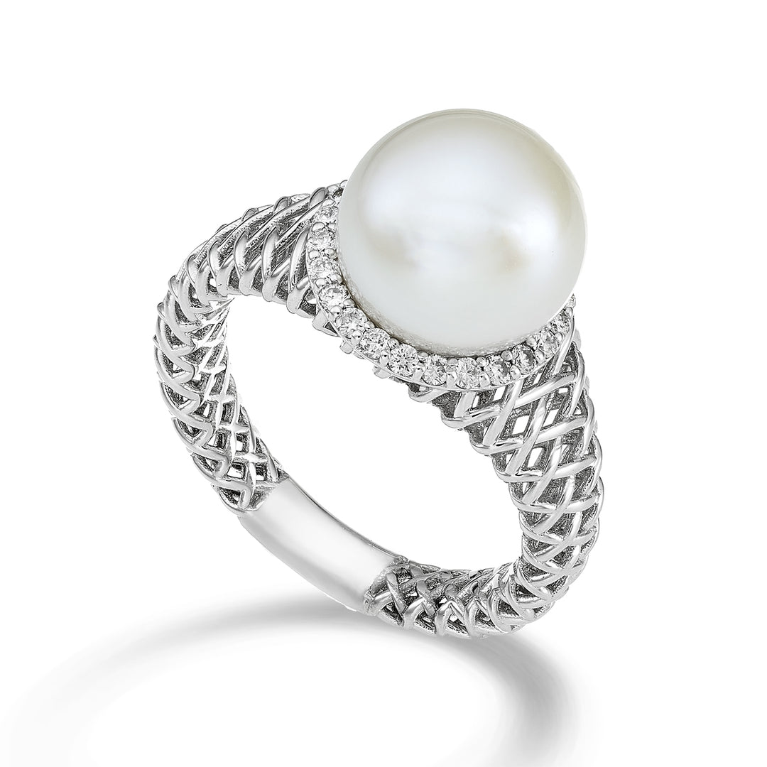 Golay an 18k a rete con diam e perla fw 10-10,5 ct.0,22 ARPEC01DIFABI100
