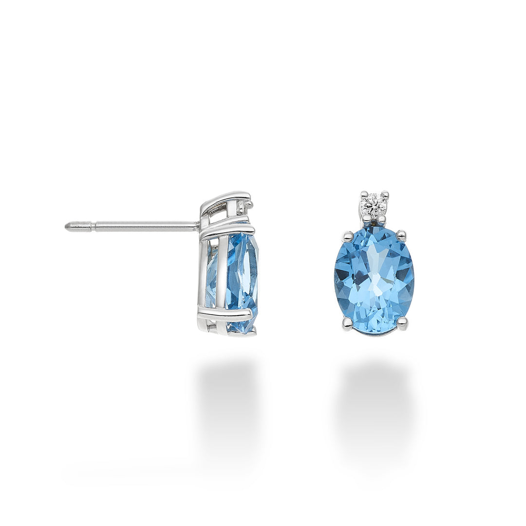 Mikiko or 18k topazio azzurro ovale 8x6 ct.3,00 diam. ct.0,05 MO5025O4TPAZ