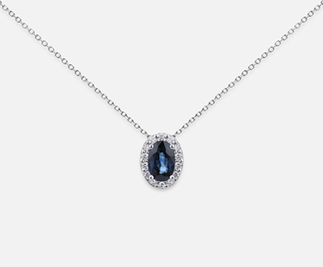 Mikiko cl 18k zaffiro n. ovale 6x4 ct.0,57 dia ct.0,09 MD5059O4ZFN057