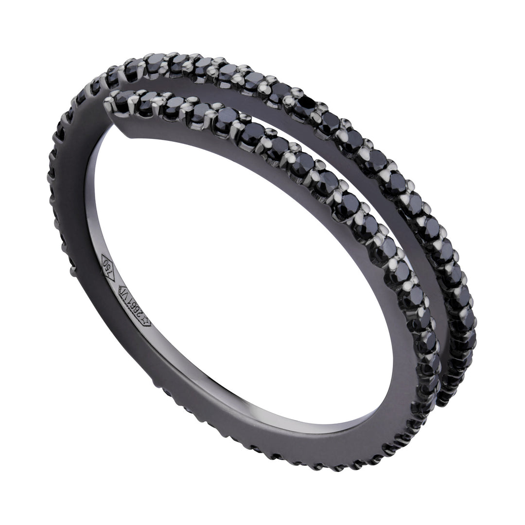 Nihama an 18k girodito 2 file diam black ct. 0,54 NAET070BK1O8