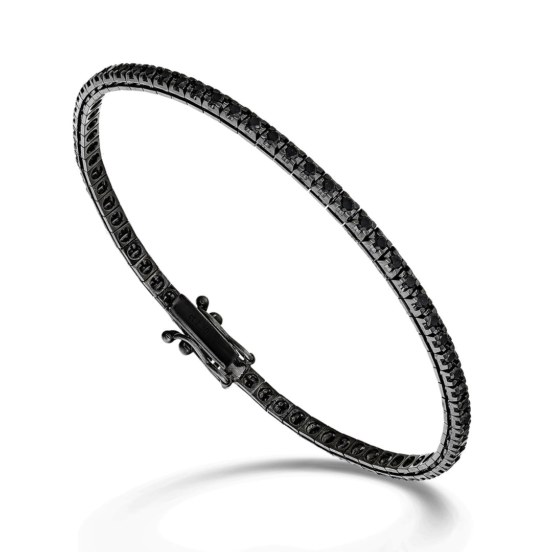 World Diamond Group bracciale tennis d. black a piramide ct3,60 17,5cm BTQ069BK300-175-26182110257