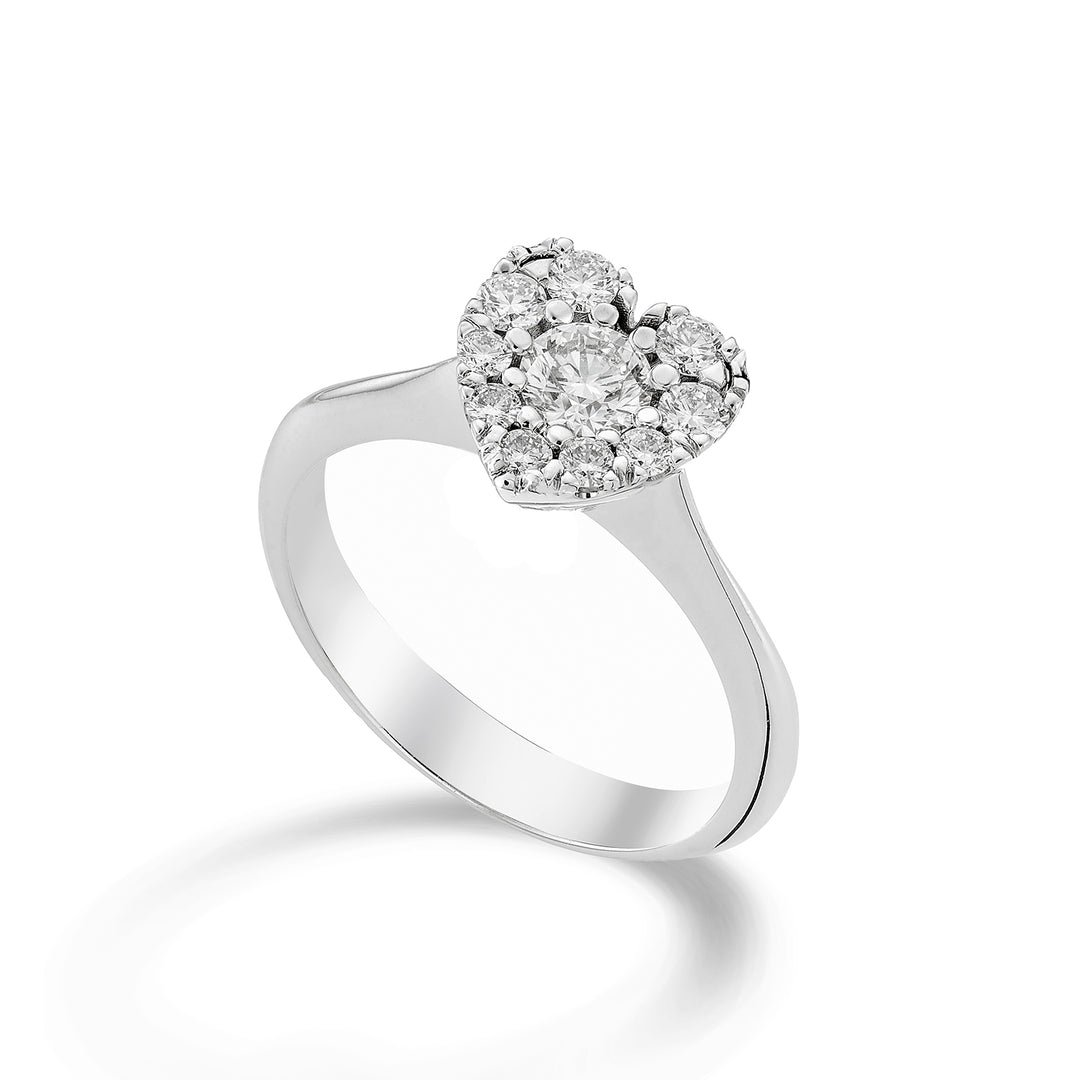 Golay anello multipietra con centrale cuore ct. 0,30 ACM001DI30-23031110037